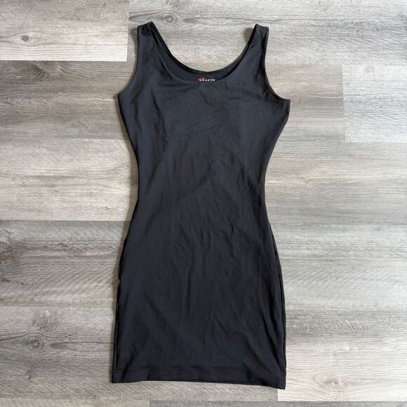 ASSETS By Sara Blakely Shapewear Slip Dress Black Medium Bodycon - Picture 2 of 10